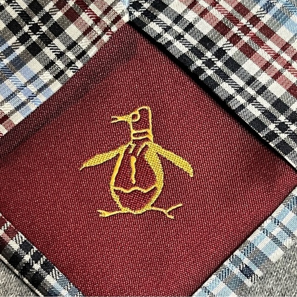 Original Penguin silk plaid tie. - Picture 9 of 10